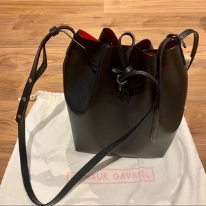 Mansur Gavriel Iconic Black/Flemma Bucket Bag